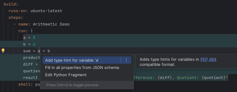 Python example
